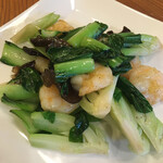 コンディメントカフェ - 青梗菜とエビの塩炒め