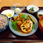 Sachi Fukuya Cafe - 「鶏の唐揚香味ダレ定食」