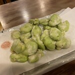 さか本 そば店 - そら豆の天麩羅。