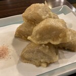 さか本 そば店 - 旨い里芋天。