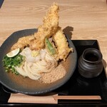 讃岐饂飩 元喜 - かしわ天ぶっかけ（冷）／ぶっかけ前