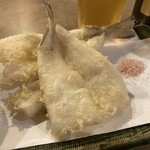 さか本 そば店 - ホクホクなキス天。