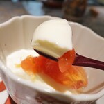 沙龍 - 正式杏仁豆腐　フルーツトマト