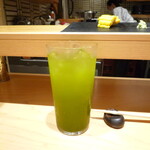 まんてん鮨 - 冷たい緑茶