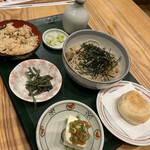 呑者屋 - きのこ蕎麦セット〜　ものすんごいボリュームです！