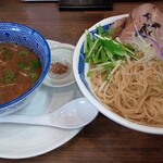 まぐろ節中華そば 温知 - まぐろ節の昆布水つけそば（大盛）