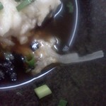 そば工房 玉江 - そばがきの中の大根