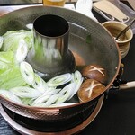 割烹 半兵衛 - しゃぶしゃぶしながら食べます　(^^♪