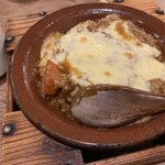 さか本 そば店 - 〆の焼きチーズカレー