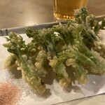 さか本 そば店 - タラの芽天。春の味