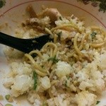 ラーメンたんろん - 硬派バンカラ豚野郎牛脂バージョン、〆ミニライス投下(2013/4)