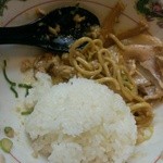 ラーメンたんろん - 硬派バンカラ豚野郎牛脂バージョン、〆ミニライス投下(2013/4)