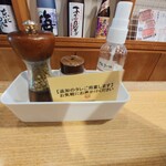 地酒とうなぎのまんまる - 机上の山椒