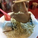 麺一盃 - 博多風豚骨魚介麺+味玉(2013/4)