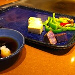 Heki - 島豆腐とべに芋の鉄板焼