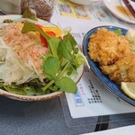 Tenten Temari - サラダ、唐揚げ