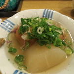 春のお店 - おでん（大根、バクダン、里芋）