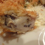 キッチン チェック - カキフライ断面