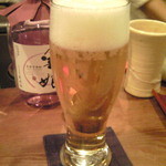 とり方 - 生ビール