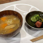 とんかつ 蒼樹 - 豚汁と漬け物