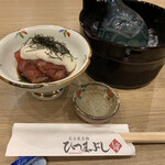 うなぎ和食 しら河 - 二兎純米とまぐろ山かけ