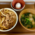 すき家　 - 牛丼　いわしつみれ汁たまごセット