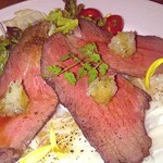 柊山ガーデン - 自家製ローストビーフ～おろしポン酢ソース