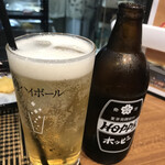 饂飩乃風 楽翔 - ホッピーあるとつい焼酎の量を気にしてしまう（笑）コチラは外1で中2、まあ日本酒や焼酎を楽しむお店ですよ(^^)