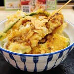 天丼・天ぷら本舗 さん天 - スタミナ肉天丼690円 とり天は無料券