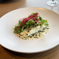 Longrain Tokyo - スズキ香味蒸し 青茄子 ココナッツ
