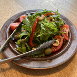 spisa wood oven pizza&gelato - サラダ（シンプルだが味は抜きん出ている）