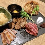 日本のお酒と馬肉料理 うまえびす - グリルステーキ3種盛り