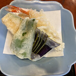 Matsuren - 天ぷら5品　これだけ後からきました。揚げたてで美味しい。