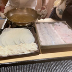 橦木町 しみず - 三河産鱧をしゃぶしゃぶ風で