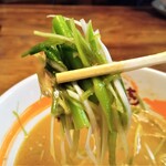 ラーメン　みそ壱 - ネギみそラーメン　具野菜リフト