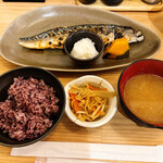 Teshio Gohan Gen - 文化サバの炭火焼き定食(雑穀米少なめ)_¥1,080