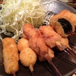 Kushi Katsu U Kichi - ランチ800円
                        これにご飯とお味噌汁がつきます♪