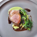 FARO - 滑らかなズッキーニのソースとフォンドボーのソースで頂きます。