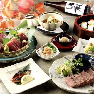 【飲放付き宴会コース】旬の海・山の恵みをお酒と共に楽しむ。