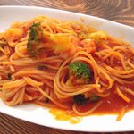 kouenji mai - ｴﾋﾞとﾌﾞﾛｯｺﾘｰのﾄﾏﾄｿｰｽﾊﾟｽﾀ