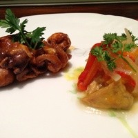 シェ フルール 横濱 - いいタコのトマト煮と白身魚のエスカベッシュ