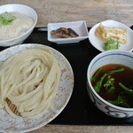 手打ちうどん二五七 - 盛りうどんとトロロ飯のセット￥１０００