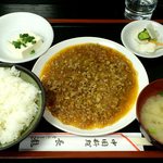 長龍 - 中国料理 長龍 ＠板橋本町 挽肉春雨ピリ辛煮（定食） 750円