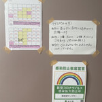 東新宿 サンラサー - ドアが開いたところの掲示