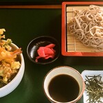 なかつる - 天丼とざるそばのランチセット