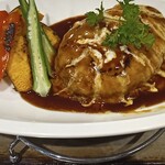 鉄板焼とお好み焼 みしまや - チーズたっぷりハンバーグ