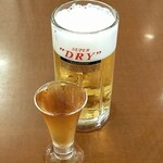 レストランカミヤ - デンキブラン（300円）＋ビール（小・520円）はチェイサー仕様