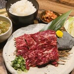 Japanese black beef skirt steak set meal