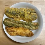 丸亀製麺 - ちくわ天、かしわ天、長なす天
