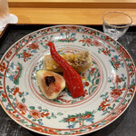 みつき - 甘鯛松笠焼き　万願寺ピーマン　無花果　田楽味噌